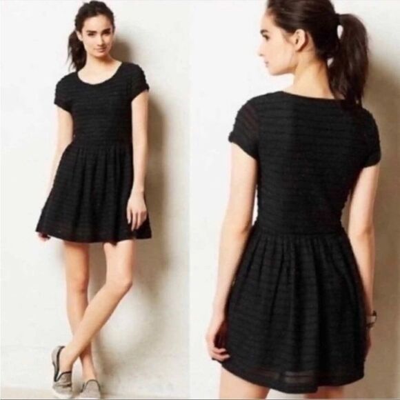 Yumi Kim for Anthropologie Black Pine Street Multicolor Speckled Dress M - Picture 2 of 8